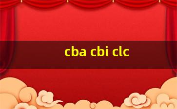 cba cbi clc